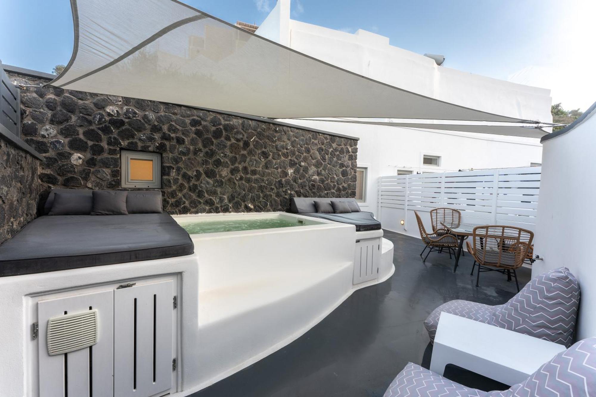 Sun Naam Home Santorini With Heated Jacuzzi Картерадос Екстер'єр фото